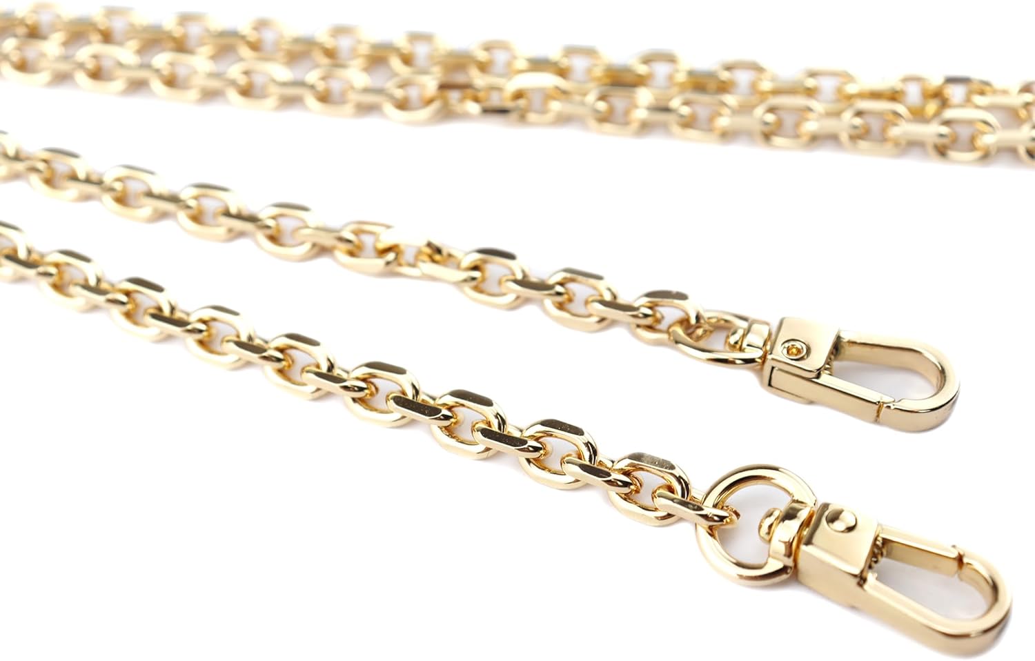 HEEHEE 43.3"(110cm) Gold Purse Chain Strap O Shape DIY Metal Chain Cross body Chain Handbag Replacement Strap 1 Pack for Purse Accessories