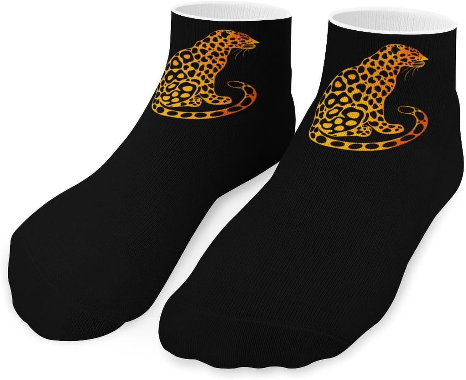 Leopard Print Ankle Socks for Men Women Low Cut Crew Sock Casual Sports Clothing