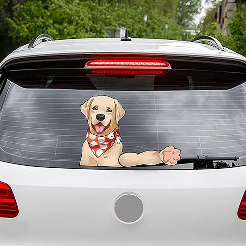 Miniatura 56 de Chihuahua - Calcomanía para limpiaparabrisas trasero, lavable, extraíble, de PVC, divertida cola de cachorro, calcomanía decorativa