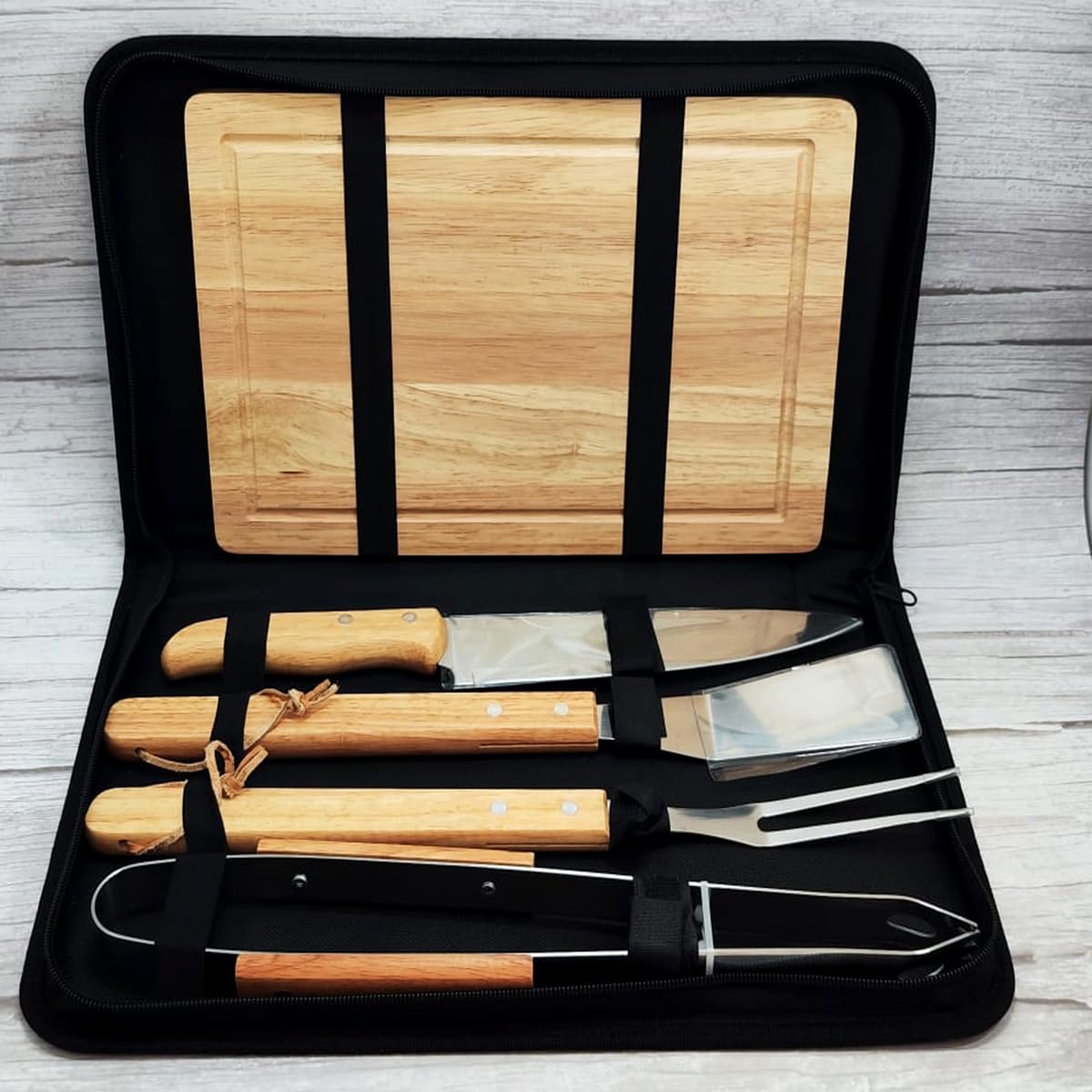 Set de Barbacoa Herramientas Personalizado. Regalo útil para día del Padre, Profesores, cumpleaños, Eventos Especiales... Personaliza con Nuestros diseños o el tuyo Propio. (Tu Propio diseño)