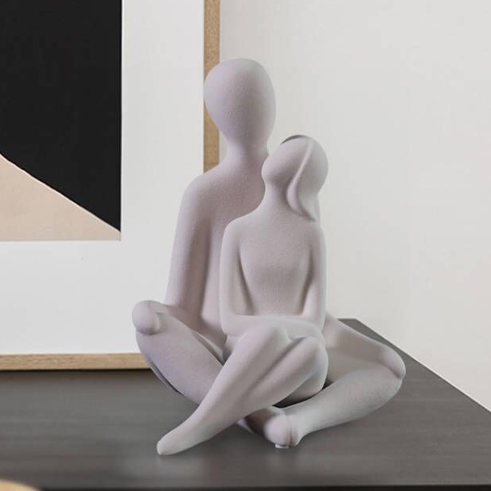 ホワイト陶器の抽象彫刻 ホワイト陶器の抽象彫刻 モダンアート 白い抽象彫刻 抽象アート