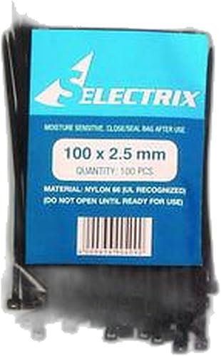 Cable-Ties 2.5X100Mm Black 100'S Bulk One Size Black