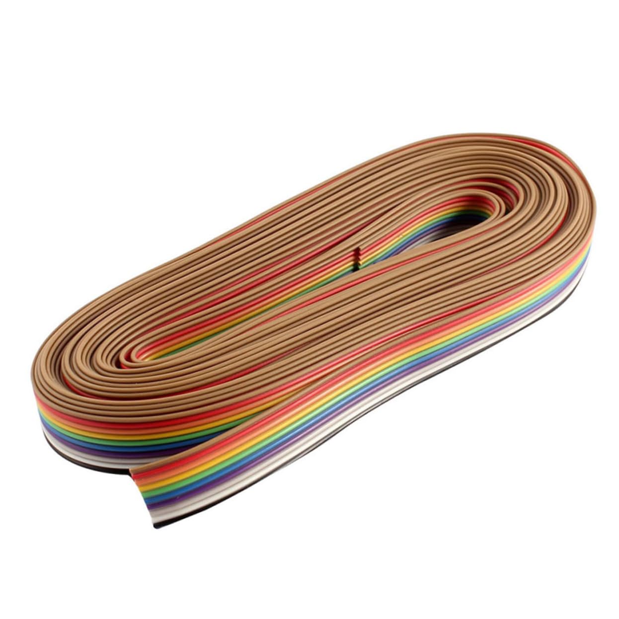 CIYODO 10-pin Rehearsal Line 2 Rolls 5m Flat Ribbon Cable Ideal for Internal Wiring