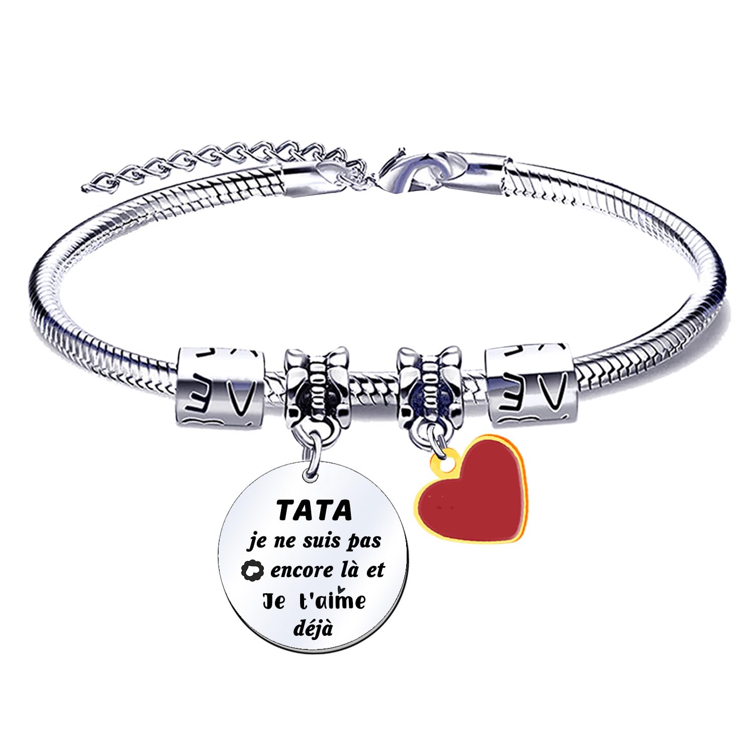 XWXWXWGift Tata Bracelet Gift Birthday Tata Gift for Tata Gift Tata Original Idea Gift Tata Gift Bracelet Woman Gift Christmas Tata, L, Metal