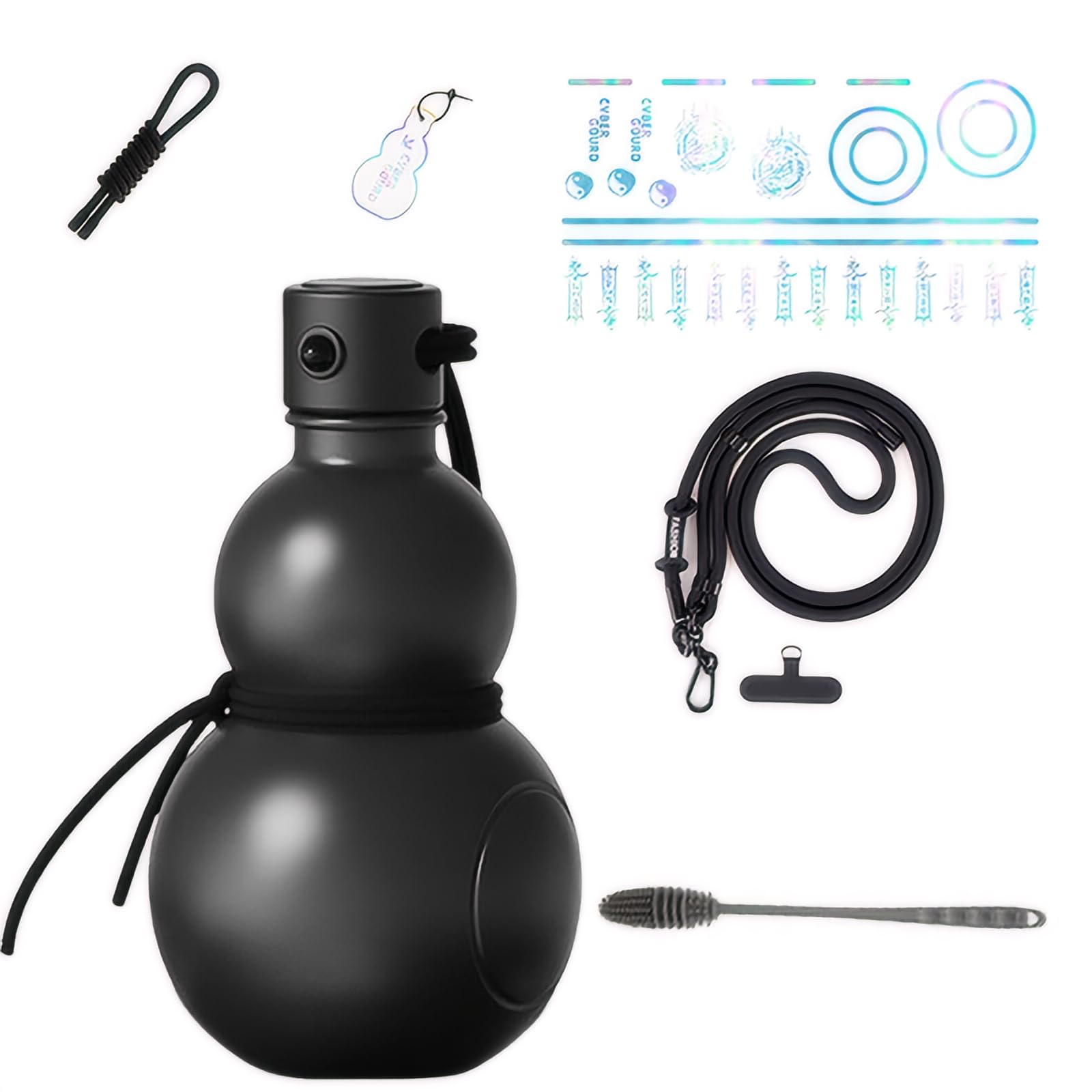 Bouteille de vin retro grande gourde 900 ml noire sport en tritan