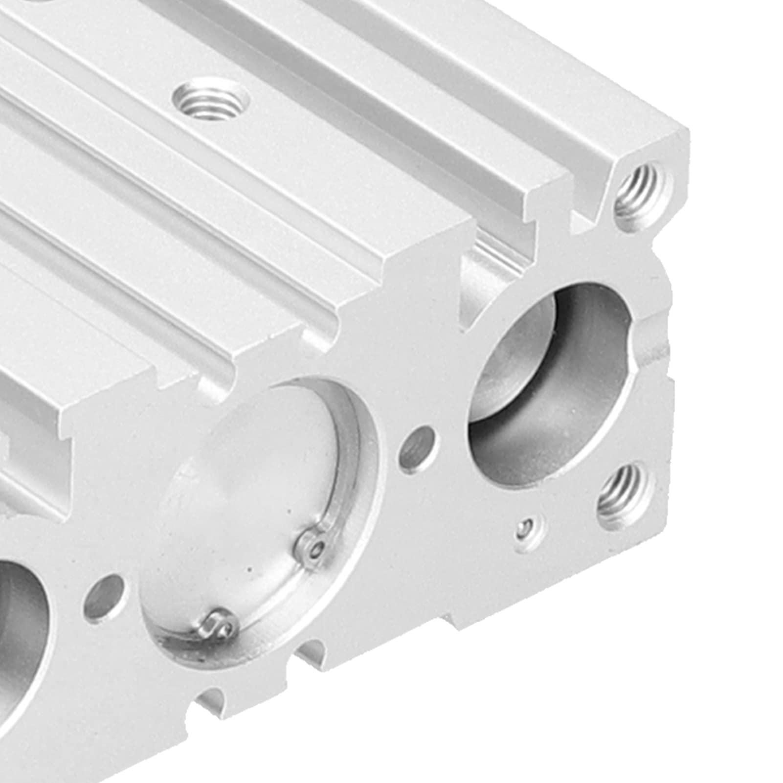 Gleitlager-Pneumatikzylinder, Aluminiumlegierung, Doppeltwirkender Luftzylinder, 25 Mm Bohrung, 50 Mm Hub, 3-Stangenführung für Automatisierungssteuerung, Robotik, Druckspannung