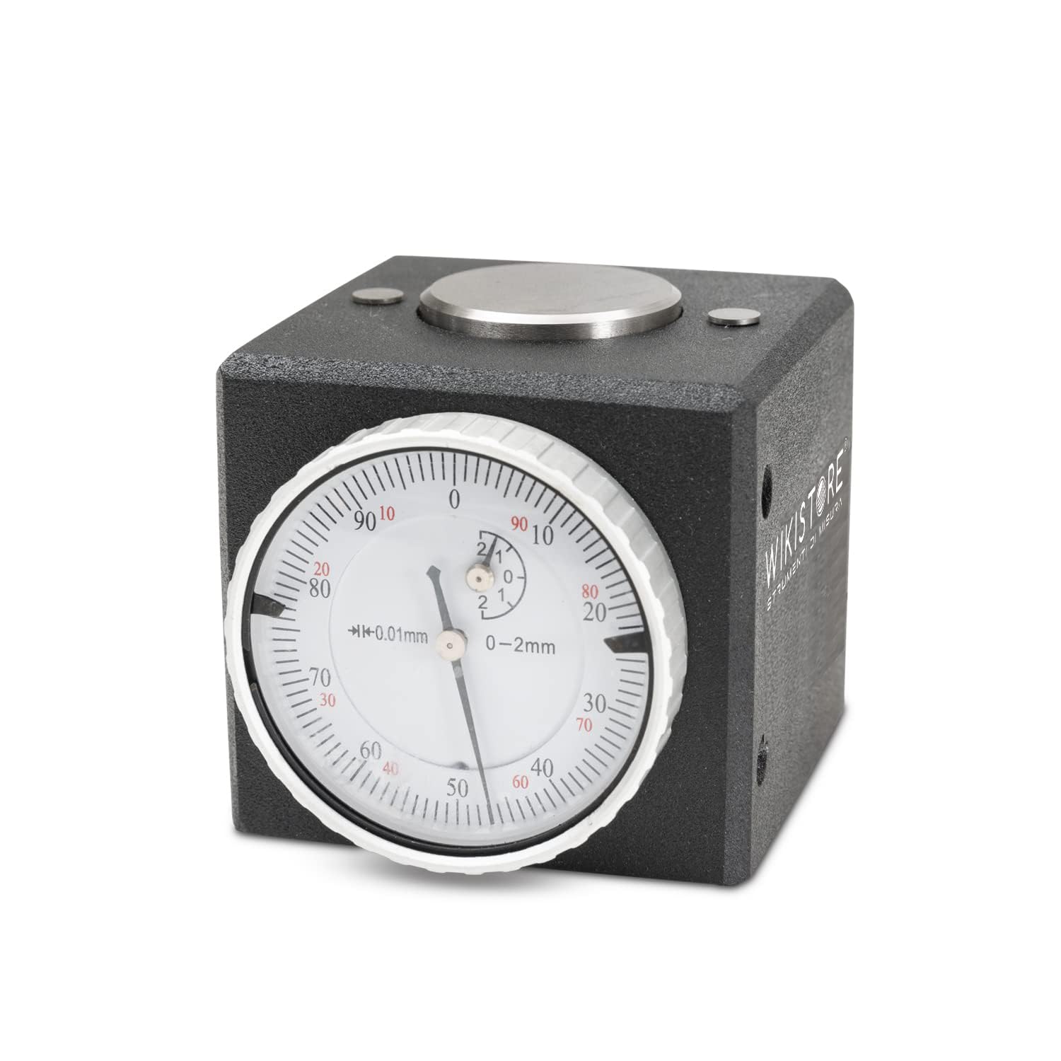 JAUGE DE MESURE AXE Z HAUTER 50 mm, Comparateur de précision échelle de valeur 0,01 mm, Base magnétic comparateur, Taille 10x9x10 cm