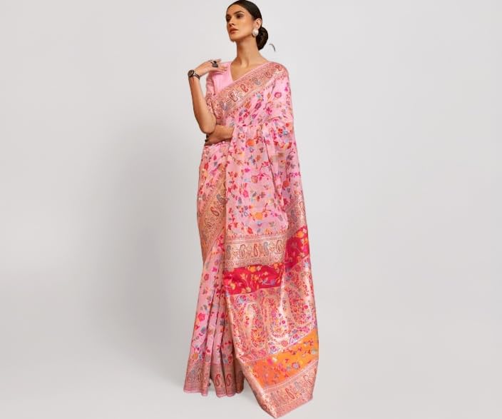SWORNOF Womens Kanjivaram Banarasi Silk Saree Kanchipuram Patola saree