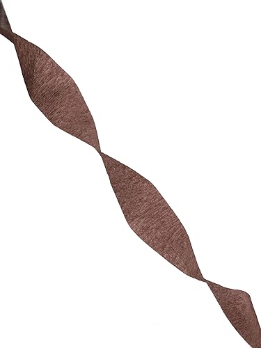 Miniatura 7 de Serpentinas de papel crepé marrón chocolate, 2 rollos, 145 pies en total