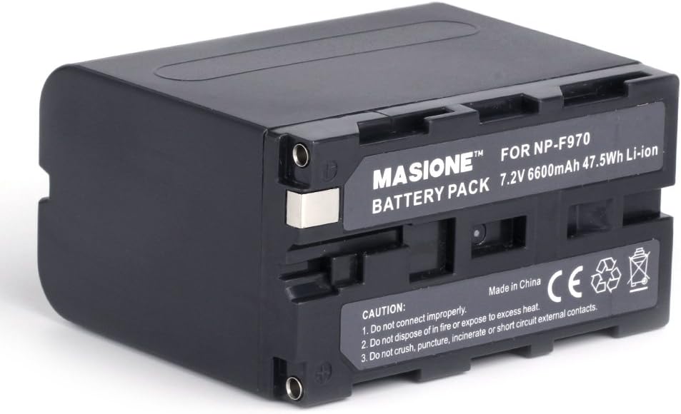 NP-F970 Lithium-ion Replacement Battery 6600mAh 7.2V for Sony NP-F970 NP-F930 NP-F950 NP-F960 L Series Camcorder