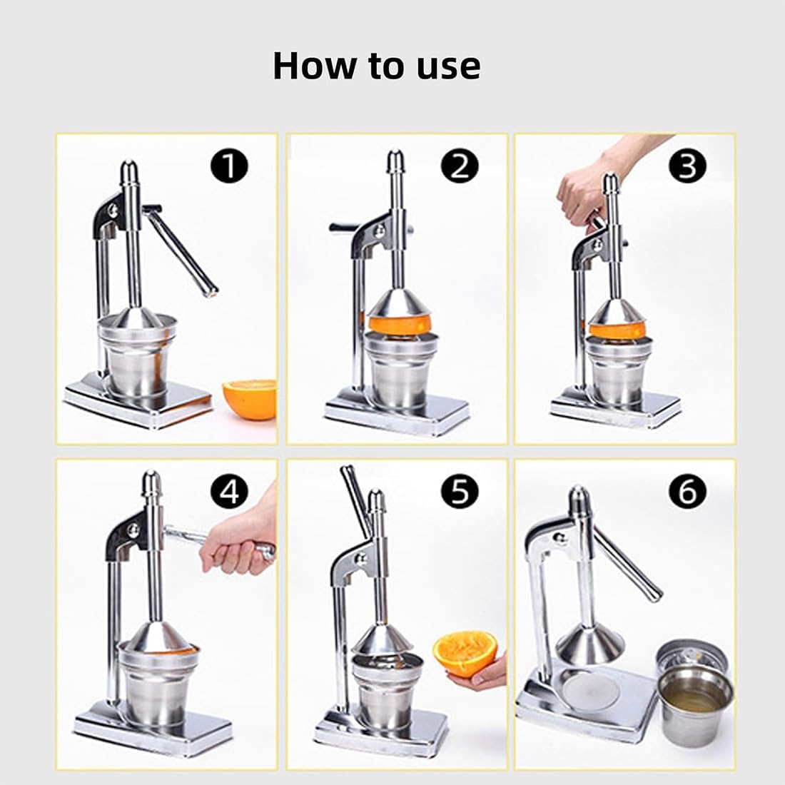 Cast Iron Juicer Hand Press, Manual Juicer Hand Press, Heavy Duty Countertop Lime Citrus Crush Machine for Fresh Lemonade Orange Juice, Easy to Clean, Home and Kitchen