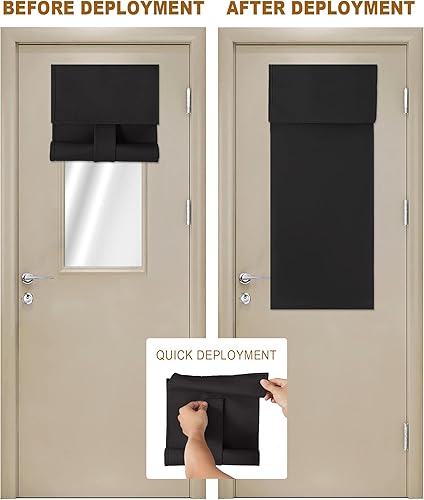 Miniatura 6 de Cortinas de puerta 100% opacas para ventana de puerta, oscurecimiento de la habitación, cubierta de ventana de puerta de color sólido para puerta de