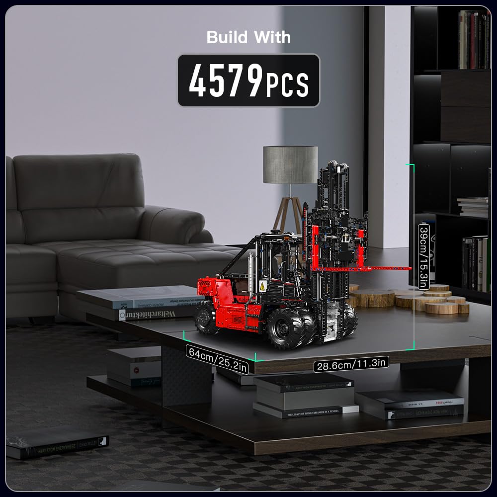 Mould King 17045 Technic Carrello Elevatore Per Carichi Pesanti Telecomandato Giocattolo Per Carrelli Elevatori Con Blocchi Di Costruzione, Adatto Per Adulti Dai 14 Anni In Su (4579 pezzi)