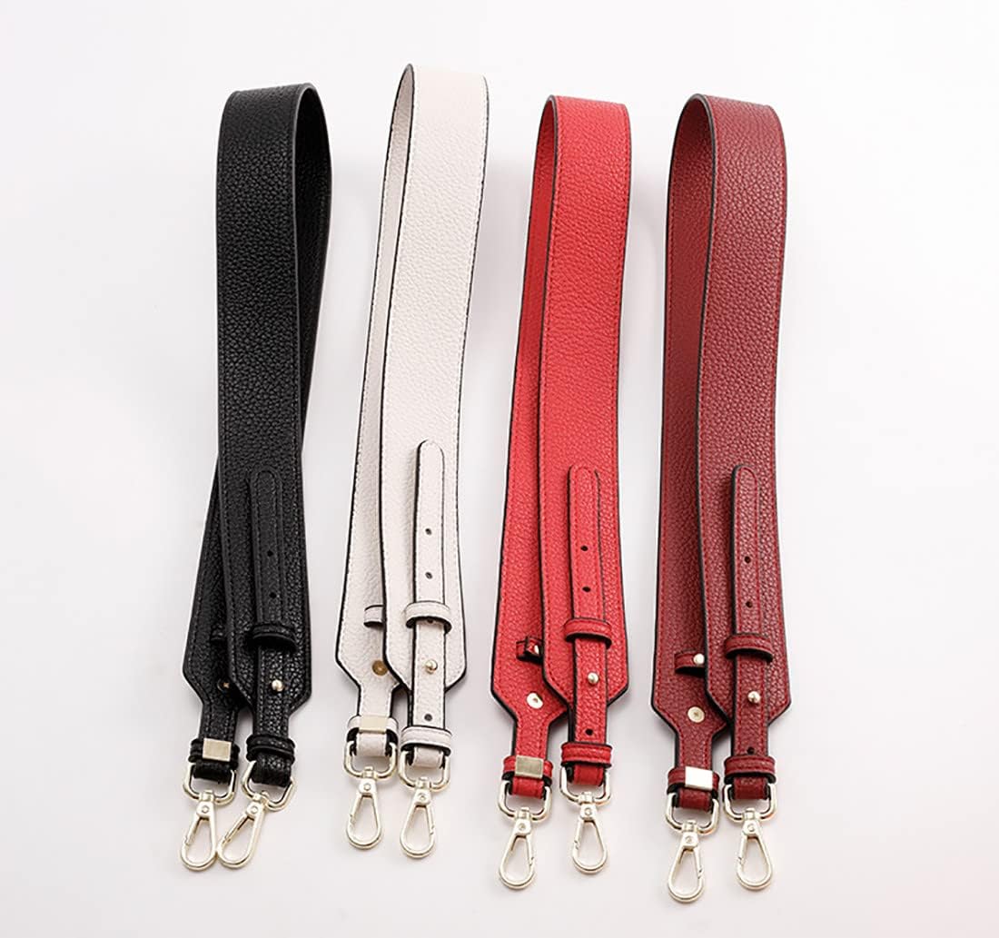 Grain Leather Purse Strap Adjustable Crossbody Replacement Straps for Handbags Monk Head Screws Detachable - Image 5