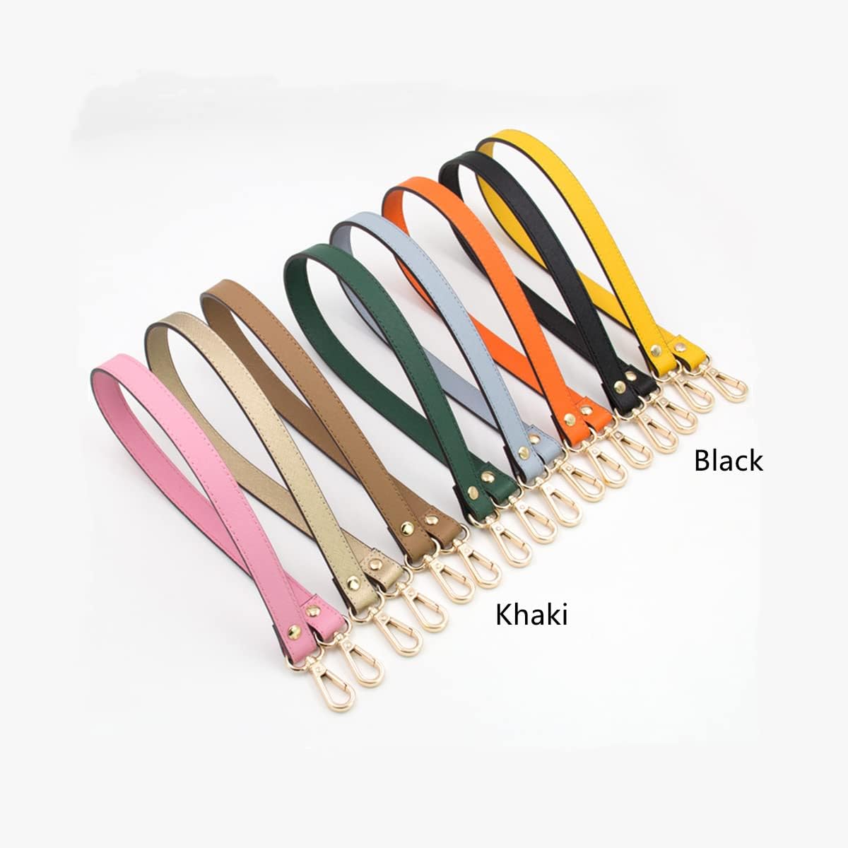 ESUPPORT Purse Straps Replacement Leather Handbags Shoulder Bag Wallet DIY 23.62 Inch Long (Black) - Image 5