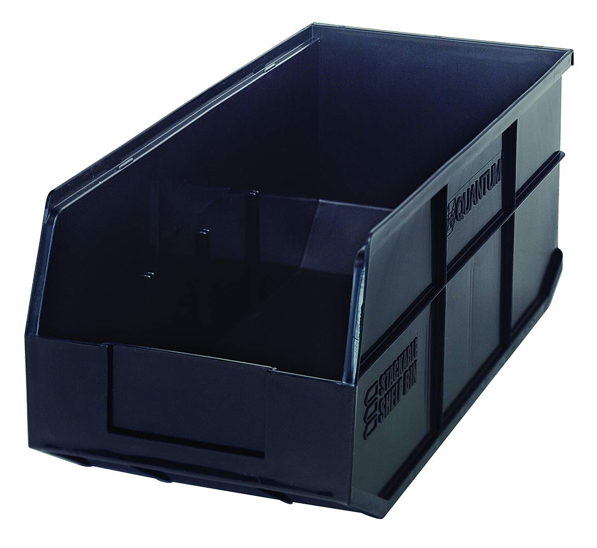 FSE 373-SSB463BKCS Shelf Bin, Stackable, 18"L x 8-1/4"W x 7"H, Polypropylene, Black, autoclavable up to 250°F, Made in USA