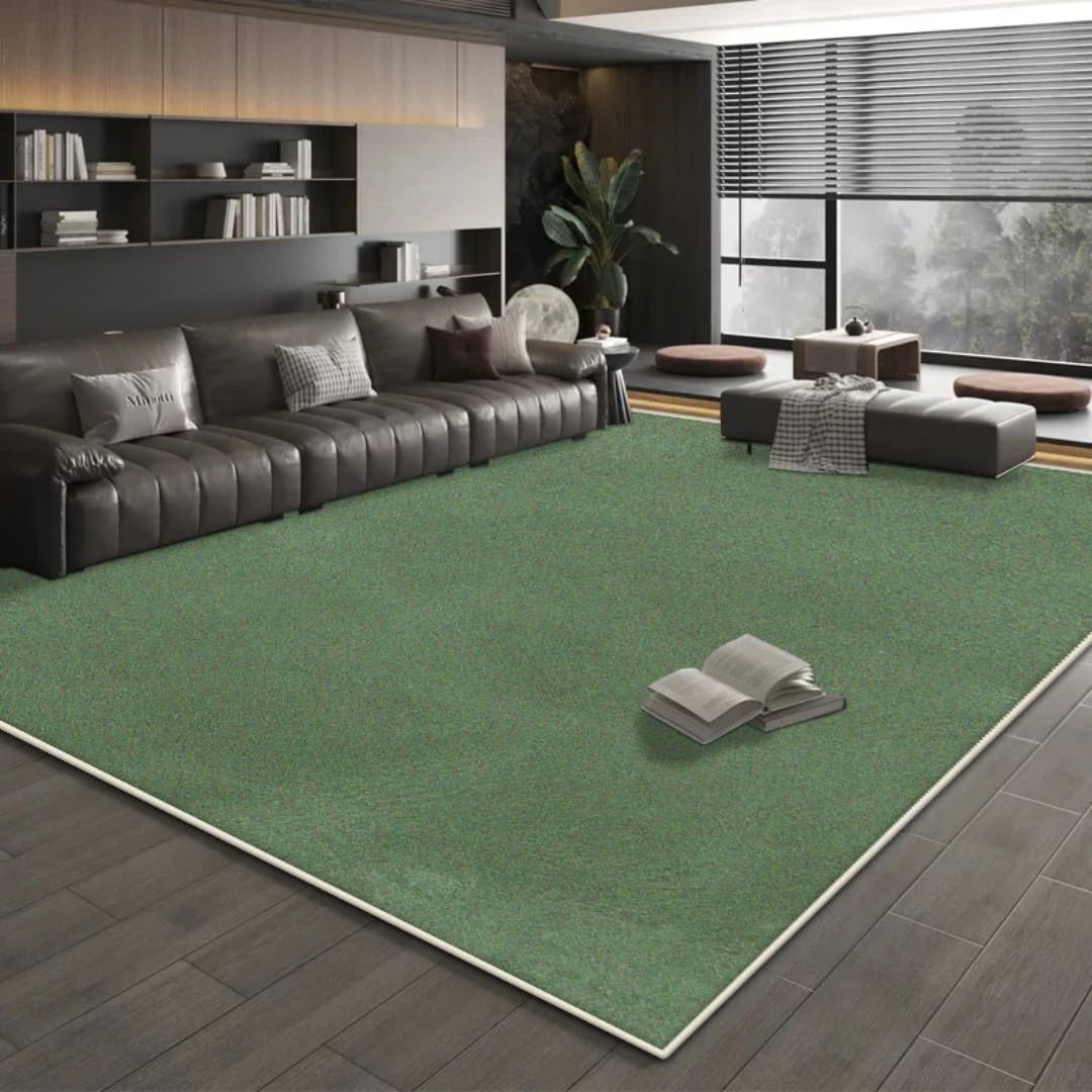 Tapis de salon uni moderne en flanelle 80x120 cm pour chambre et bureau