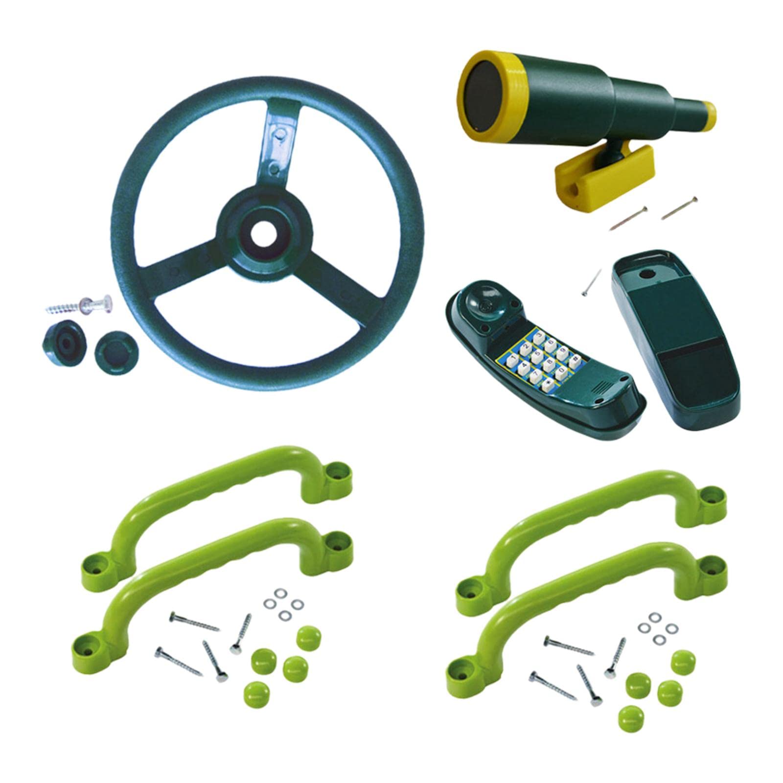 Luwecf Outdoor Garden Toy Playground Toy Set Kids Play House Accessories Outdoor Tree House Accessories Telescope Steering Wheel for Playground Treehouse for Kids Children Boys Girls Gift, A โ image 1