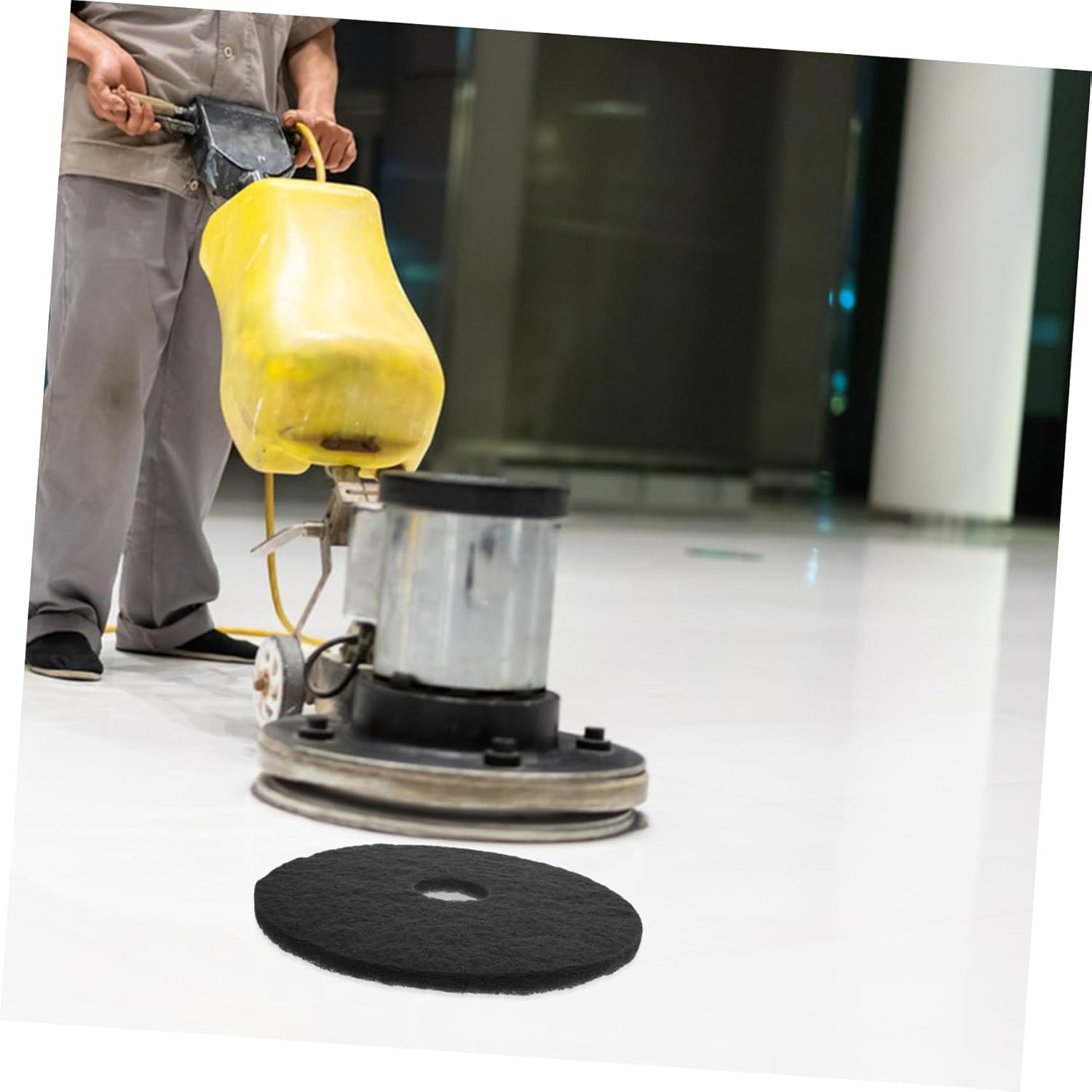 Floor Scrubber Pad Black Cleaning Pad for Floor Scrubber Machine Floor-Washing Machine Pad Replacement Floor Polishing Pad