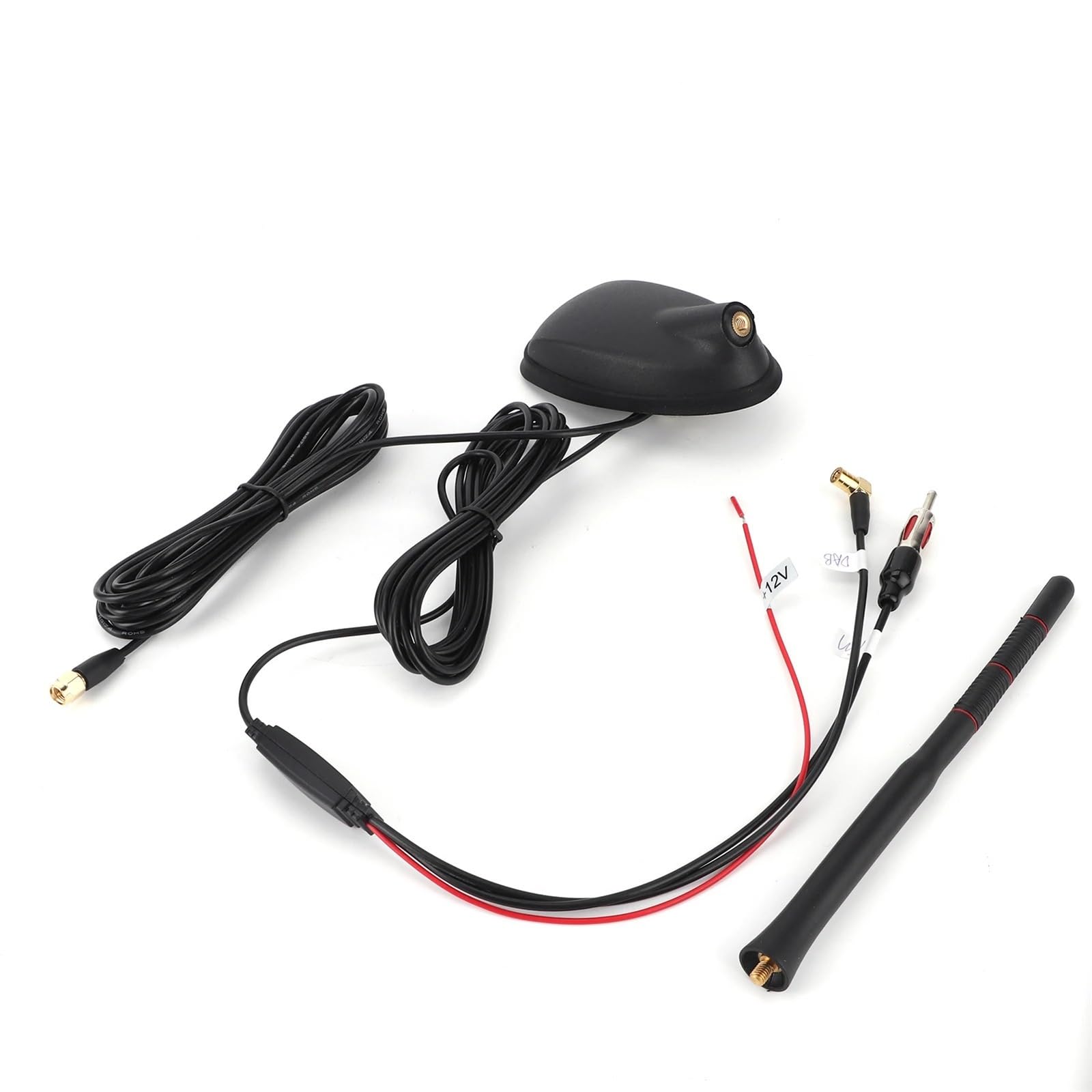 Anteny samochodowe Aktywna antena dachowa, antena samochodowa DAB+GPS+FM, aktywna, wzmacniana, wodoodporna, pyłoszczelna, do montażu na dachu FM antena stereo