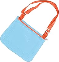 Vista 13 de UTTPLL Bolsa de playa de malla colorida ajustable para niños, bolsa de red de secado rápido para conchas marinas que recolecta arena juguete