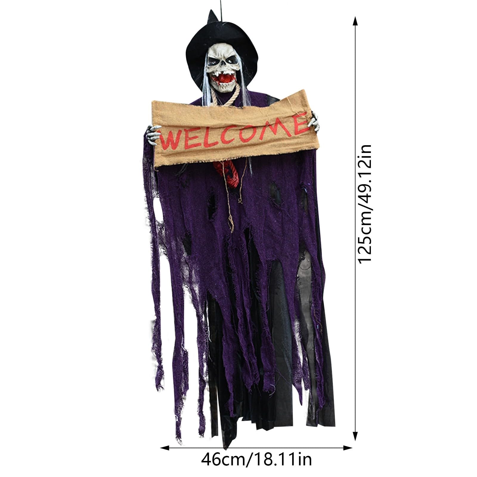 Le squisite decorazioni e gli oggetti di scena di Halloween hanno arricchito l'atmosfera misteriosa del festival, creando un'esperienza di Halloween unica! (A, 125x46cm)