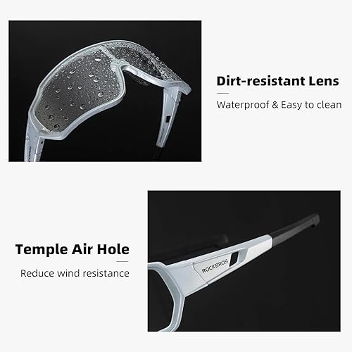 Miniatura 10 de ROCKBROS Gafas de sol fotocromáticas para hombres y mujeres, gafas de sol de ciclismo, gafas de sol deportivas de seguridad, protección UV