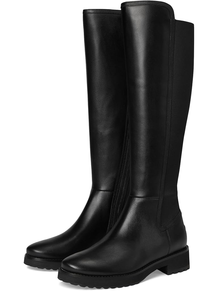 Black Cole Haan Lyndon Waterproof Tall Equestrian Boots