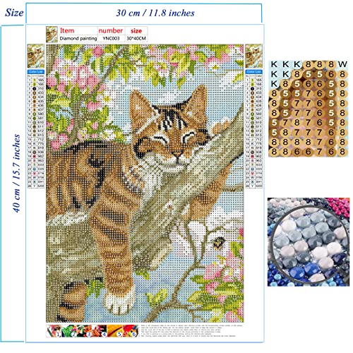 Snowplanet Ync Diamond Painting Cat- Full Drill Diamond Art,5D Diamond Painting Kits, Round Rhinestone, Diamond Dots- Fun Gifts For Adults & Children, Craftwork For Indoor Décor -Ync003 #TOP1