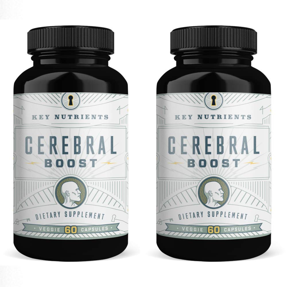 Brain Support Supplement, Cerebral Boost: Aids with Memory, Focus & Clarity. Contains DMAE, Rhodiola Rosea, Gingko Biloba, phosphatidylserine & More. (2)