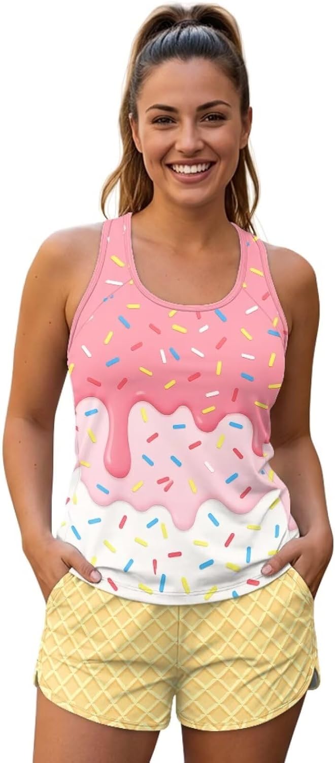 Tankini Swimsuits for Women Bathing Suits Tummy Control Swim Tops for Women with Built in Bra Womens Swim Top