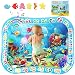 Grande Bebe Alfombra de Agua Inflable AUCRSOZK 95x76cm Tummy Time Colchoneta Juegos de Agua Juguetes para Bebés 3 6 9 Meses Sensorial Water Mat Manta Agua para Bebe Regalos Incluyendo Parch