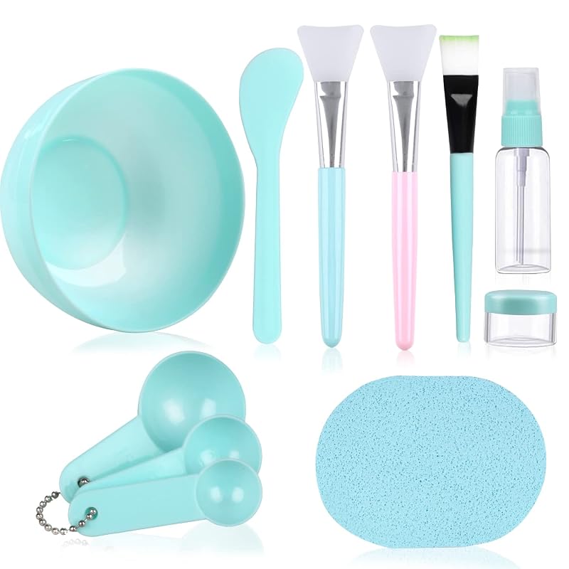 Kit fenshine com tigela para mistura de máscaras faciais e acessórios, 10 unidades