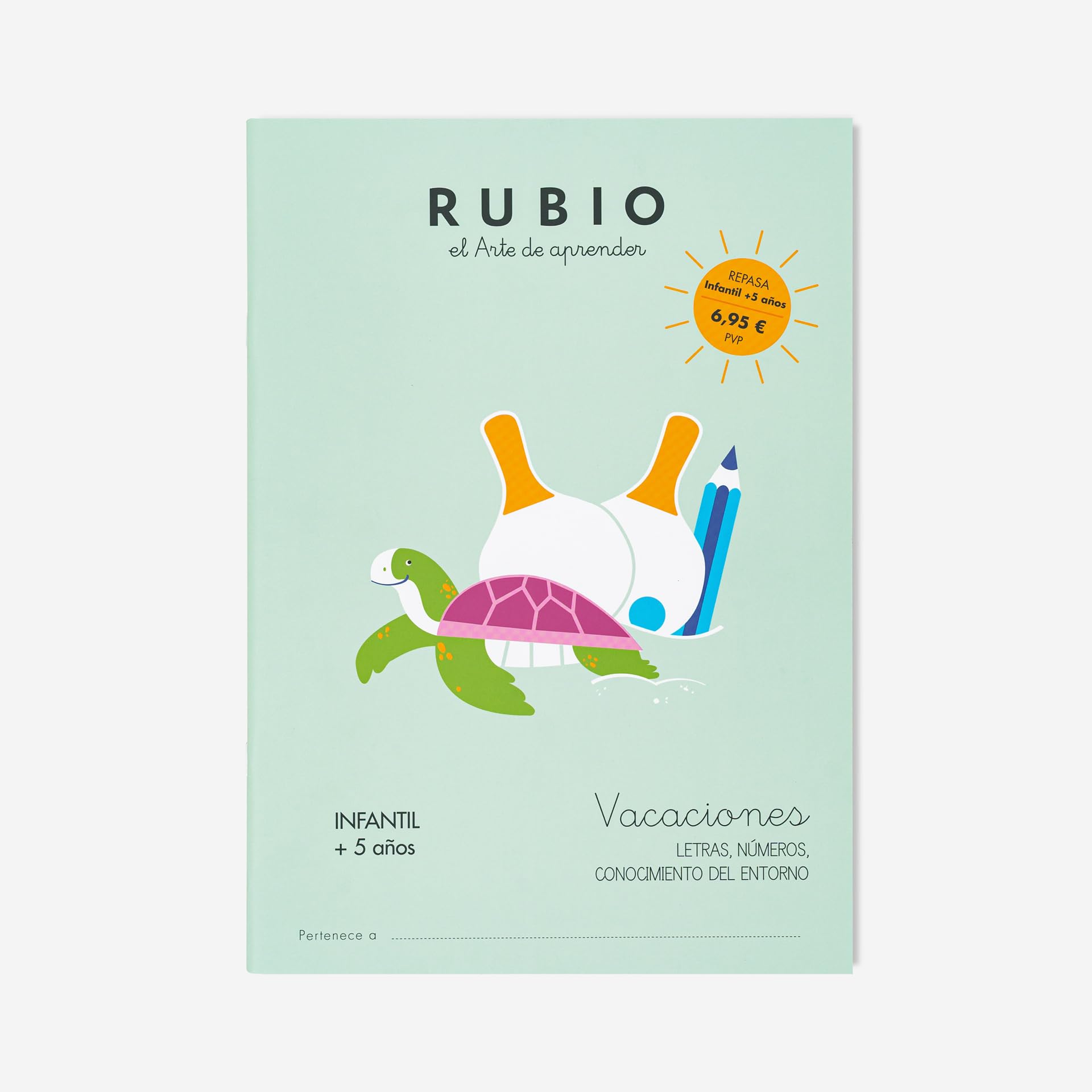 Vacaciones Ed. Infantil +5 años | RUBIO | Actividades para repasar en verano | 44 páginas en formato A4 (Vacaciones RUBIO)
