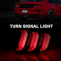Vista 8 de Nixon Offroad Conjunto de luces traseras LED para Ford Mustang 2015-2023, estilo Euro, par de luces traseras LED Mustang con intermitentes