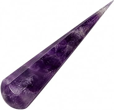Amethyst Disintegrator Crystal Wand for Pranic Energy Reiki & Meditation