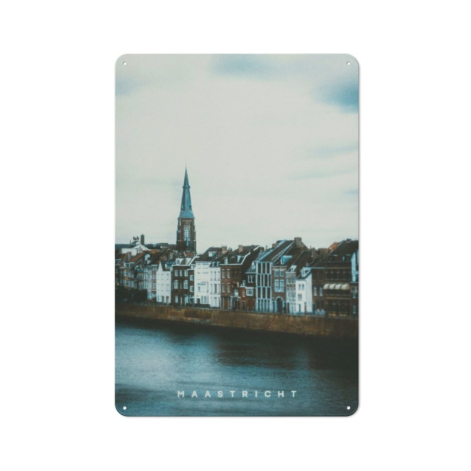 Junmoney Maastricht Vintage Tin Sign 30X20cm Featuring For Workshop Wall, Gift For Metal Sign Collectors During The Christmas Season