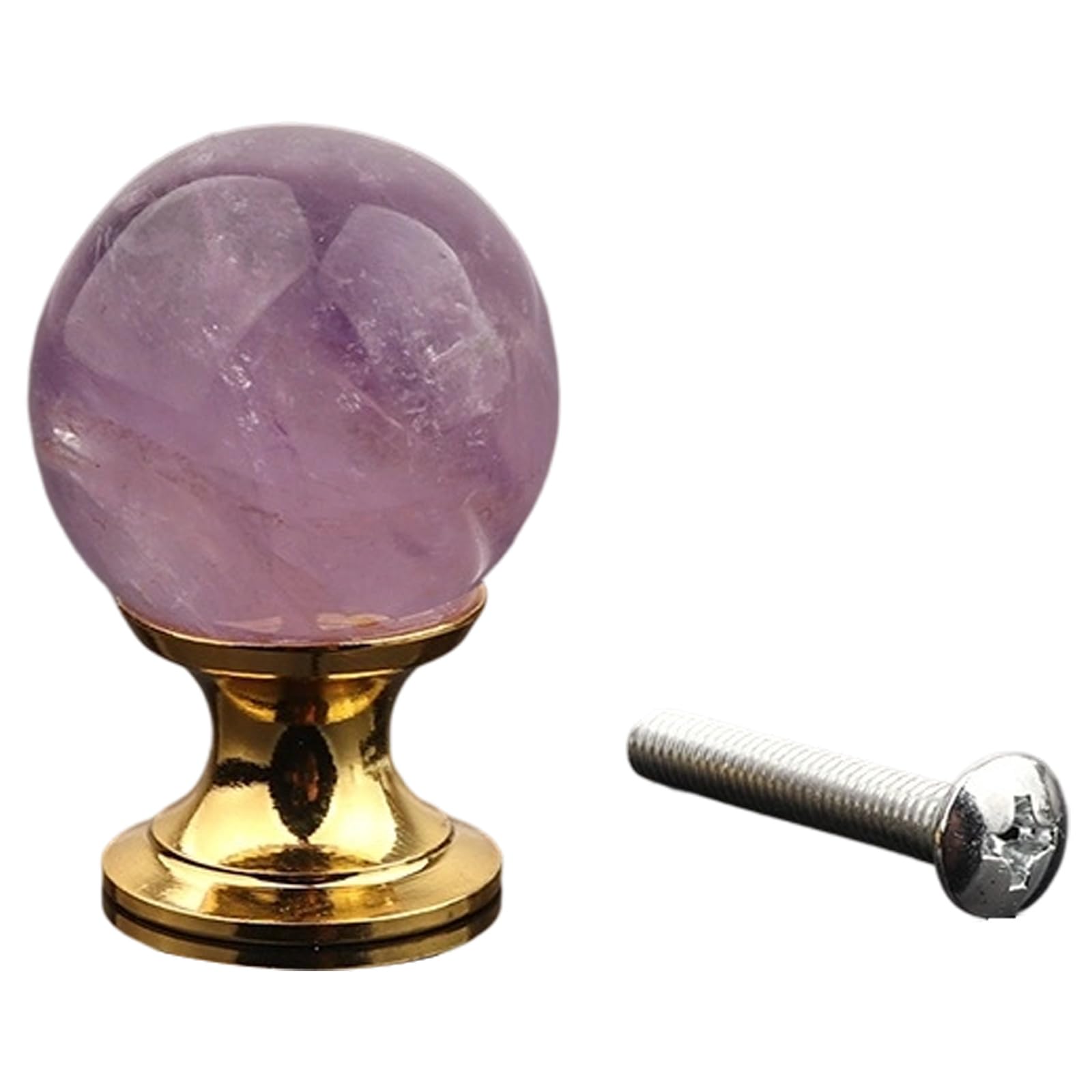 Piceioep Lavender Color Cabinet Pull Crystal Round Ball Dressers Knob Simple Drawer Pulls Handles Kitchen Bedroom Furniture Hardware Enduring Kitchen Cupboard Door Knobs Hardware