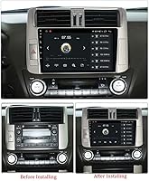 Vista 3 de 1280x720 9 "IPS pantalla táctil Android coche estéreo para Toyota Prado 150 2009 2010 2011 2012 2013 coche incorporado Car-Play Android Auto