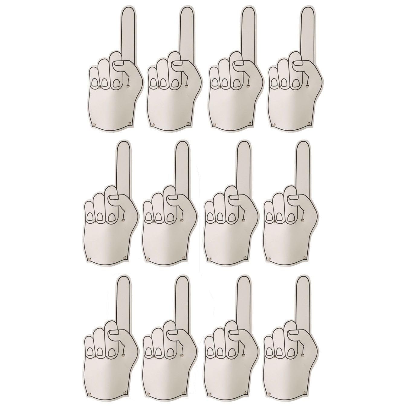 S&S Worldwide Color-Me™ Go Team Foam Fingers - Pack of 12-14-1/4"H x 6-7/8"W - Great for Color Wars!