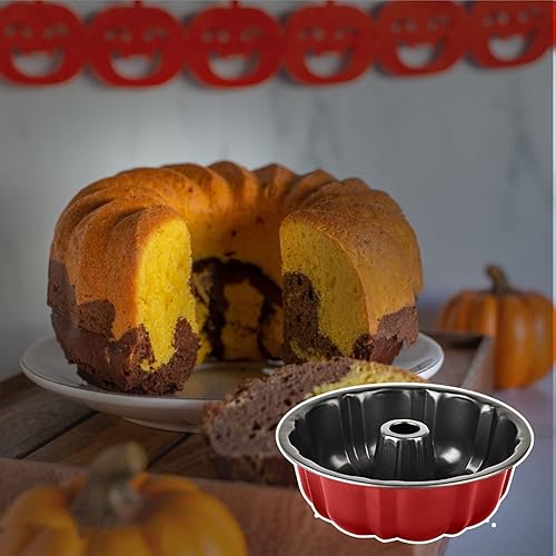 Miniatura 4 de Molde para tartas, moldes de tubo acanalado de 10 pulgadas para hornear, utensilios antiadherentes para hornear bávaros, brownie, gelatina, flan,