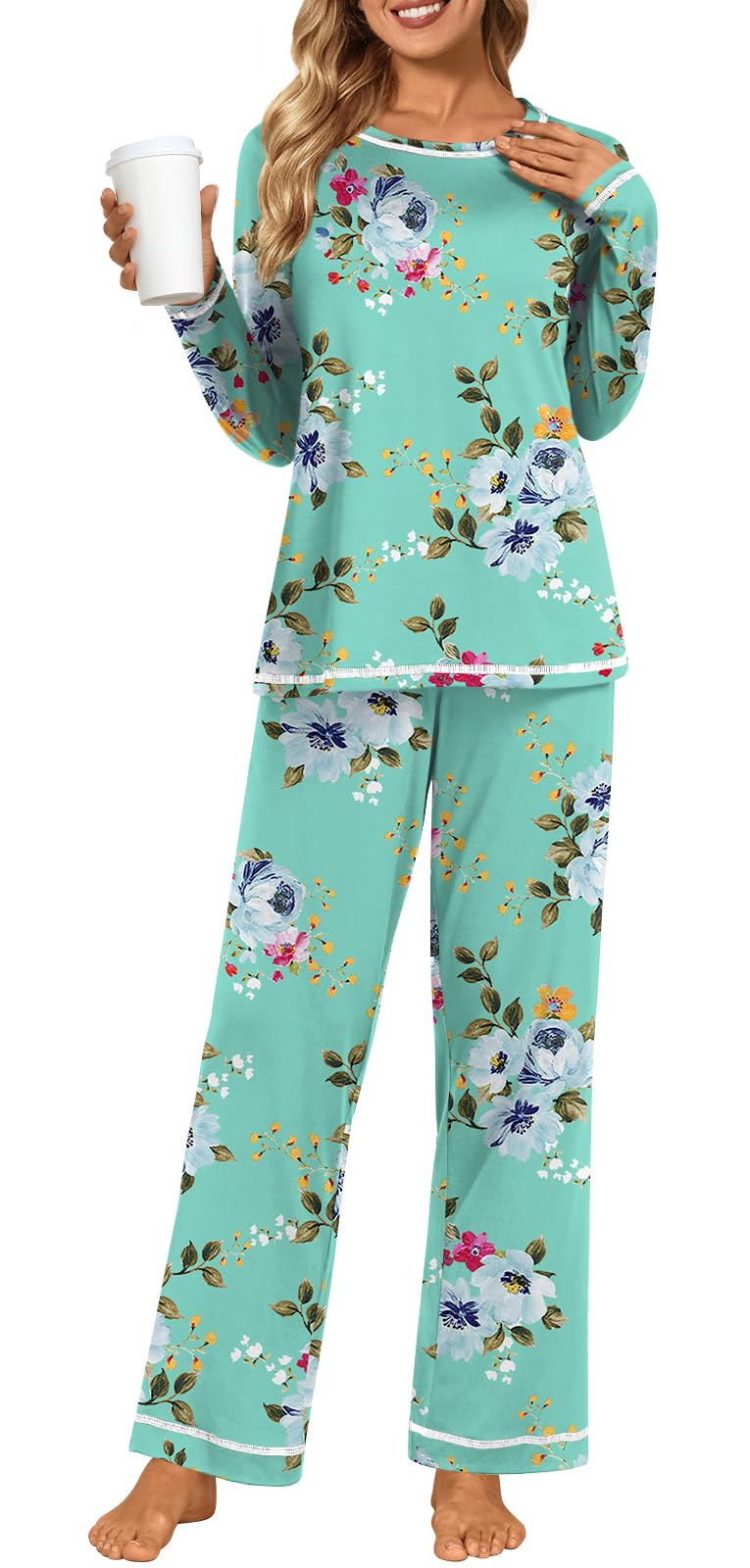 Locker.Ink | Elevate Your Sleepwear Game: Top Women's Pajama Picks for the Holiday Season Netsmile Women's Pajama Set (Mint Green Large)