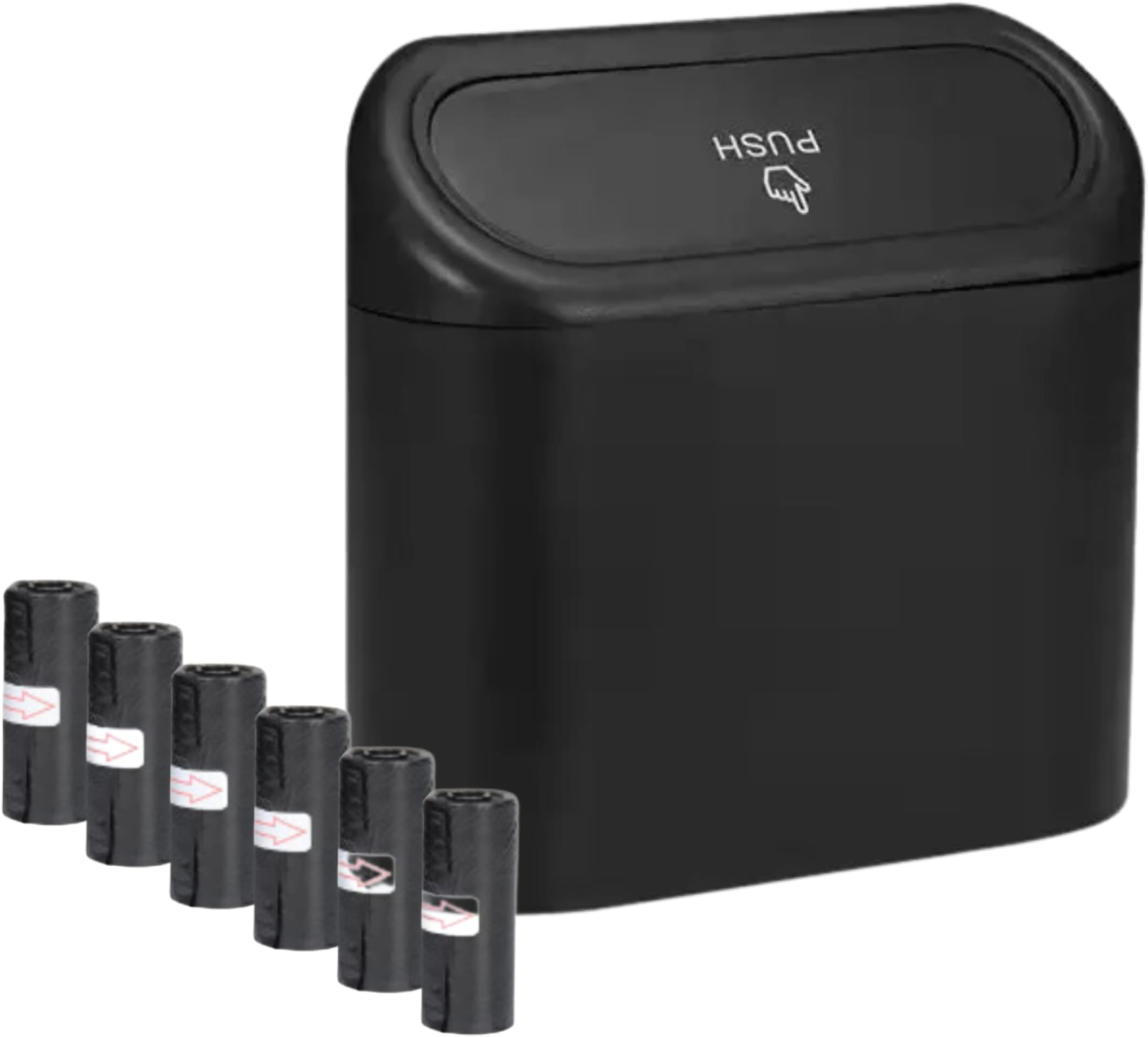 Car Bin with 90 Pcs Trash Bag-This Car Trash Can Easy to Hang- Car Bin Tidy is Water-Resistance (SMALL) (Small)