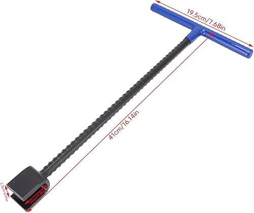 Miniatura 2 de Pssopp Llave de llave de medidor de agua, llave de paso con mango estilo T para bordillo y válvula de agua principal (azul)