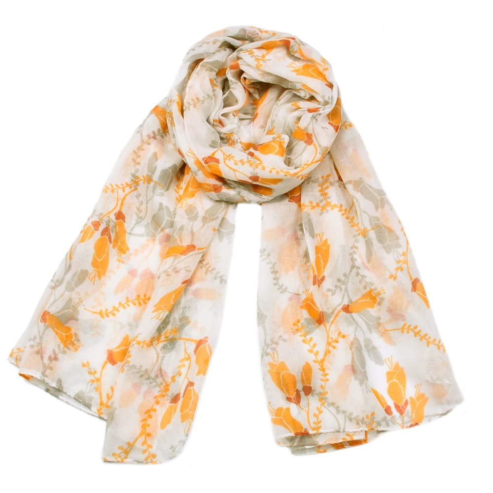 A Liittle Tree Women's Yellow - Tulip Print Lady Soft Scarf Scarves Shawl Wrap Headscarf