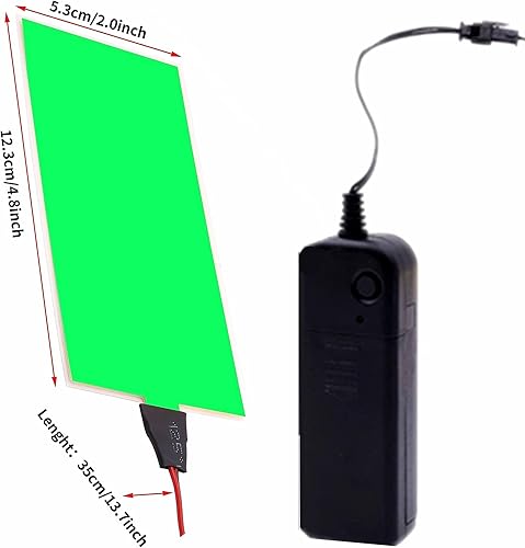 Miniatura 4 de Ourbest Tira de luces EL, panel electroluminiscente suave, hoja de papel luminiscente, luces para bricolaje, cortables, 4.7 x 2.0 in, 3 modos