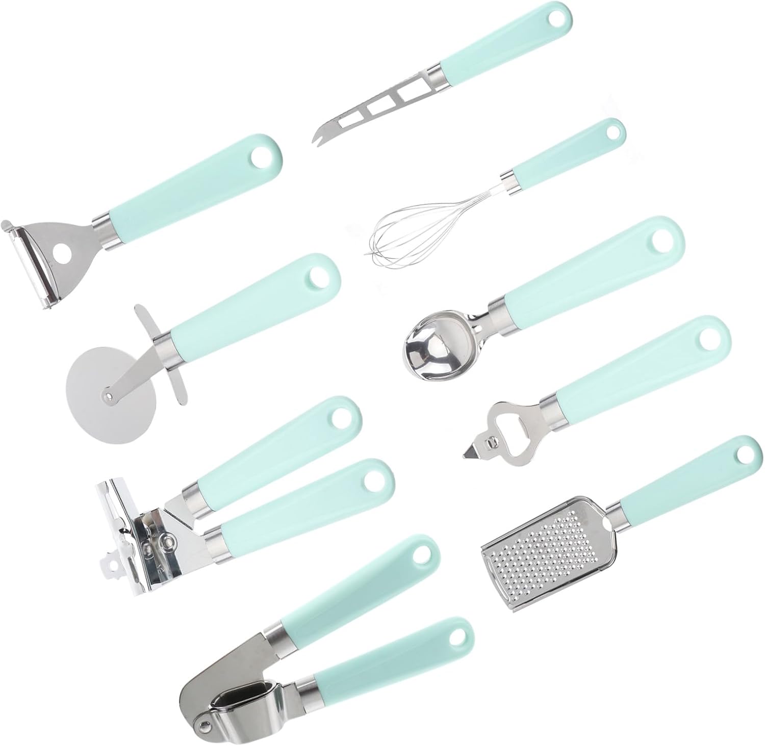 Toyvian Plastic Handle Kitchen Utensils Set Heat-resistant Cooking and Baking Gadgets with Smooth Edges for Safe and Comfortable Grip Essential Kitchen Tools for Home Cooking
