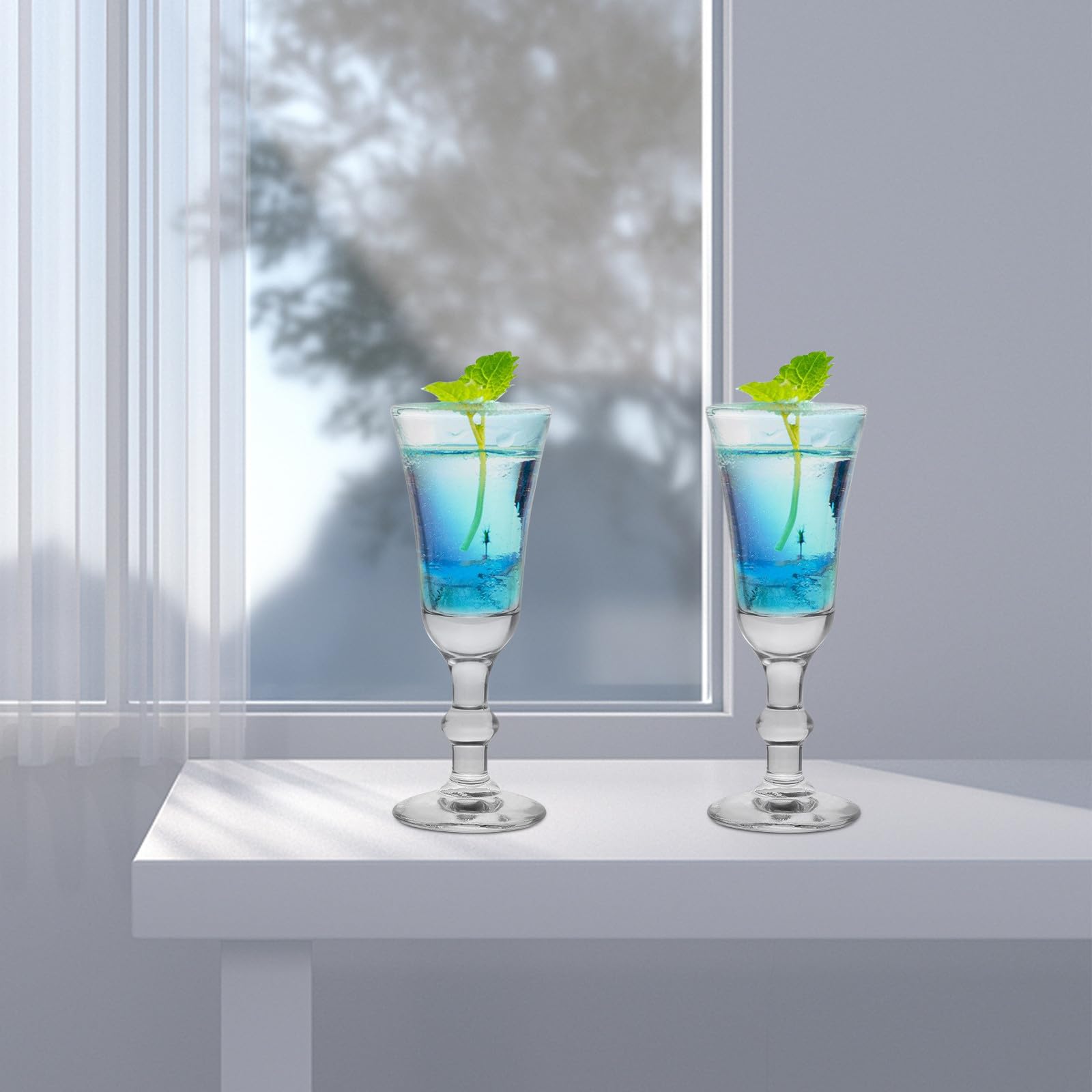 Toyvian 6 Copas de Champán de Cristal Transparente 190 Ml, Vasos de Licor y Cóctel para Fiestas y Banquetes, Copa de Bar Elegante y Resistente para Uso Doméstico y Profesional