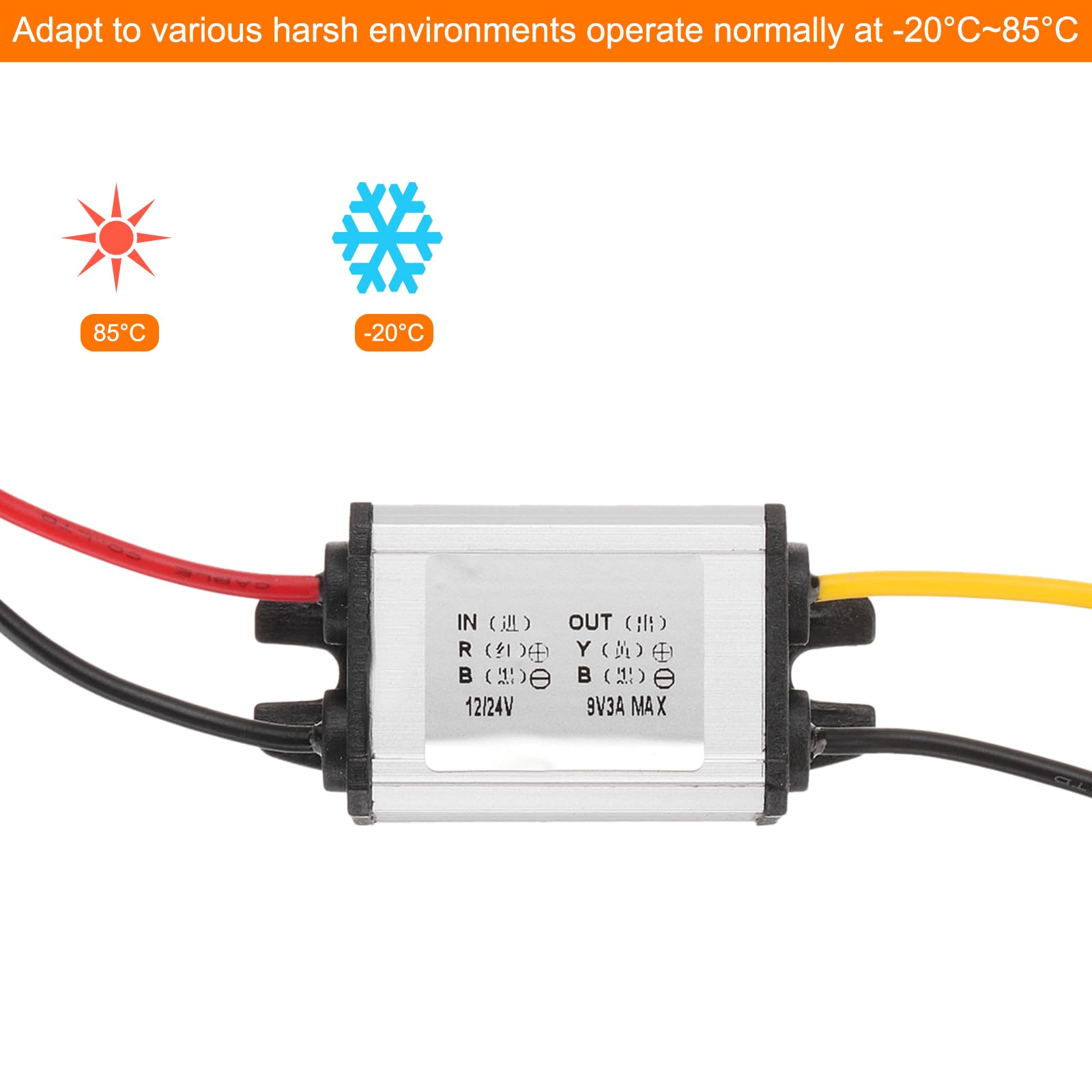 QUARKZMAN DC-Wandler 12V/24V Auf 9V – Wasserdicht Produktbild-Vorschau 3