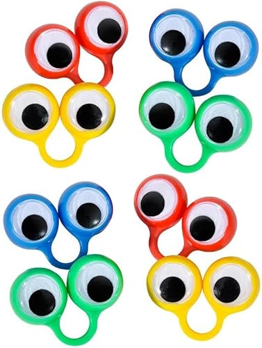 Marionetas de dedo de ojo grandes (12Pack) Novedad